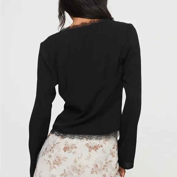 Princess Polly Black Hagner Long Sleeve Top - Picture 7 of 8